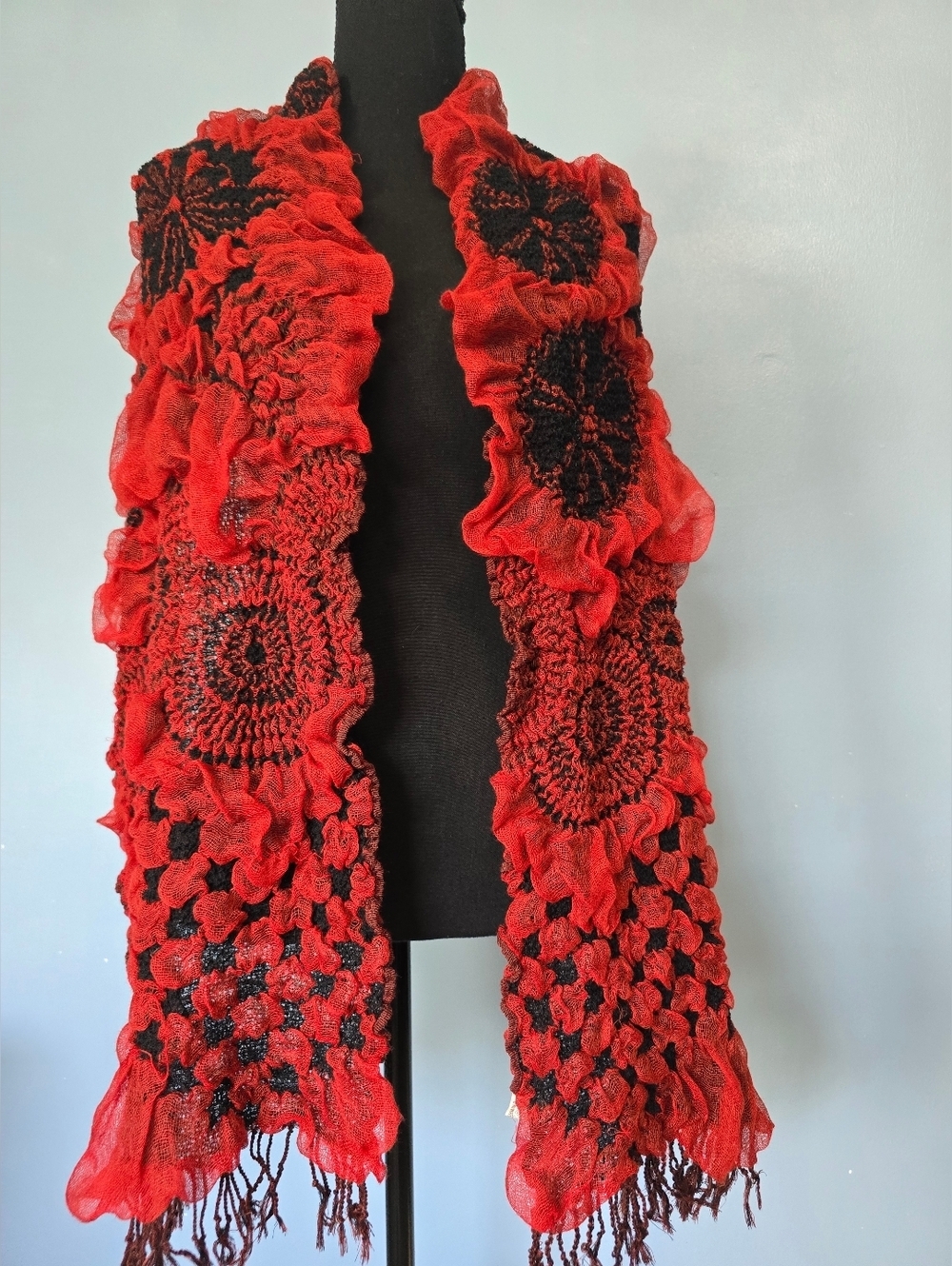 Pashmina Womens Floral Scarf 69"x 14.5"